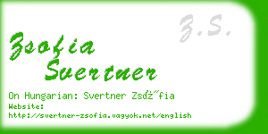zsofia svertner business card